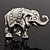 Silver Plated 'Fortunate Elephant' Brooch - view 1