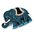 Light Blue Acrylic Elephant Brooch - view 2