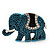 Light Blue Acrylic Elephant Brooch
