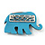 Light Blue Acrylic Elephant Brooch - view 4