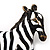 'African Zebra' Black/White Enamel Brooch In Bronze Tone Metal - view 3
