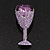 Purple/Lavender Swarovski Crystal 'Glass Of Champagne' Brooch In Rhodium Plated Metal - 6cm Length - view 7