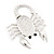 Diamante 'Scorpion' Brooch In Silver Tone Metal - 5.5cm Length - view 6