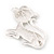 'Lady Cat In The Crystal Hat' Brooch In Silver Tone Metal - 5cm Length - view 5