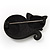 Cute Black 'Little Kitty' Diamante Brooch - 4cm Length - view 3