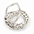 White Faux Pearl & Clear Diamante Round Scarf Pin In Silver Finish - 3.5cm Diameter - view 3
