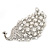 Gigantic Clear Crystal 'Peacock' Brooch In Silver Plating - 11cm Length - view 11
