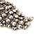 Gigantic Clear Crystal 'Peacock' Brooch In Burn Gold Metal - 11cm Length - view 9