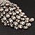 Gigantic Clear Crystal 'Peacock' Brooch In Burn Gold Metal - 11cm Length - view 6
