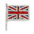 Swarovski Crystal Union Jack Flag Brooch In Silver Plating - 3.5cm Length - view 6