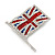 Swarovski Crystal Union Jack Flag Brooch In Silver Plating - 3.5cm Length - view 3