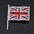 Swarovski Crystal Union Jack Flag Brooch In Silver Plating - 3.5cm Length - view 5
