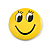 3pcs Happy Smiling Face Lapel Pin Button Badge - 3cm Diameter - view 3
