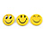 3pcs Happy Looking Smiling Face Lapel Pin Button Badge - 3cm Diameter - view 6