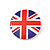 4pcs 'I Heart Love UK' Lapel Pin Button Badge - 3cm Diameter - view 5