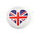 4pcs 'I Heart Love UK' Lapel Pin Button Badge - 3cm Diameter - view 3
