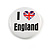 4pcs 'I Heart Love UK' Lapel Pin Button Badge - 3cm Diameter - view 4