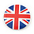 4pcs Union Jack Flag Lapel Pin Button Badge - 4.5cm Diameter - view 8