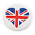 4pcs Union Jack Heart Lapel Pin Button Badge - 4.5cm Diameter - view 8