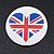 4pcs Union Jack Heart Lapel Pin Button Badge - 4.5cm Diameter - view 7