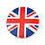 4pcs 'I Heart Love England' Lapel Pin Button Badge - 4.5cm Diameter - view 4