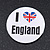 4pcs 'I Heart Love England' Lapel Pin Button Badge - 4.5cm Diameter - view 6