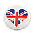 4pcs 'I Heart Love UK' Lapel Pin Button Badge - 4.5cm Diameter - view 3