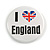 4pcs 'I Heart Love UK' Lapel Pin Button Badge - 4.5cm Diameter - view 4
