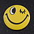 3pcs Happy Winking Face Lapel Pin Button Badge - 3cm Diameter - view 7