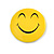 3pcs Very Happy Smiling Face Lapel Pin Button Badge - 3cm Diameter - view 5