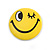 3pcs Very Happy Smiling Face Lapel Pin Button Badge - 3cm Diameter - view 4