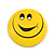 3pcs Very Happy Smiling Face Lapel Pin Button Badge - 3cm Diameter - view 3