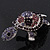 Amethyst/ Deep Purple Swarovski Crystal 'Turtle' Brooch In Silver Plated Metal - 5.5cm Length - view 11