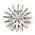 Clear Crystal 'Star' Brooch In Silver Plating - 4.5cm Diameter - view 3
