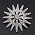 Clear Crystal 'Star' Brooch In Silver Plating - 4.5cm Diameter - view 4