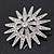 Clear Crystal 'Star' Brooch In Silver Plating - 4.5cm Diameter - view 5