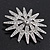 Clear Crystal 'Star' Brooch In Silver Plating - 4.5cm Diameter - view 6