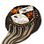 Hand-made Snakeskin Gem Embellished Statement Chain Fringe Brooch - 12.5cm length - view 5