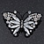 Sparkling Diamante 'Butterfly' Brooch In Gun Metal - 5.5cm Length - view 6