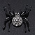 Large Swarovski Crystal 'Spider' Brooch In Black Metal - 6cm Length - view 7