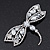 Gigantic Clear Glass Crystal 'Dragonfly' Brooch In Gun Metal - 11cm Length - view 3