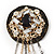 Hand-made Snakeskin Gem Embellished Chain Tassel Brooch - 13cm length - view 3
