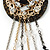 Hand-made Snakeskin Gem Embellished Chain Tassel Brooch - 13cm length - view 5