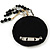 Hand-made Snakeskin Gem Embellished Chain Tassel Brooch - 13cm length - view 6