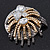 Stunning Clear Crystal 'Star' Brooch In Silver/Gold/Gun Metal - 5.5cm Diameter - view 4