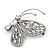 Gigantic Clear Glass Crystal 'Butterfly' Brooch In Gun Metal -  9cm Length - view 5