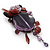 Purple/Lavender Floral Glass/Acrylic Bead Charm Brooch - 9.5cm Length - view 7