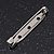 Magenta/Clear Diamante Flower Scarf Pin Brooch In Silver Plating - 5.5cm Diameter - view 4
