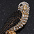 Exotic Diamante Enamel 'Parrot' Bird Brooch In Gold Plating - 7cm L - view 3
