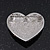 Pink Swarovski Crystal Pave Set 'Heart' Brooch In Silver Plating - 3.5cm Length - view 2